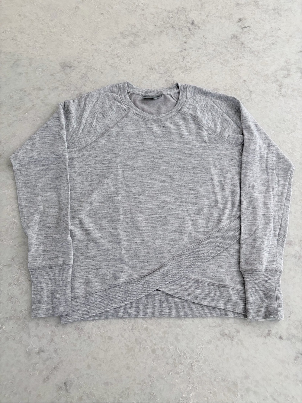 Athleta Criss Cross Sweatshirt - Heather Gray / Size XS